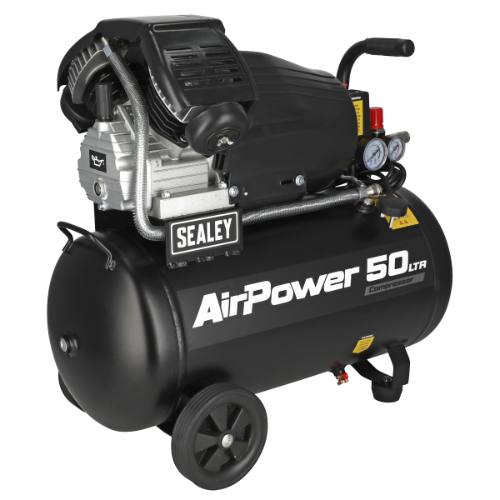Sealey SAC5030VA 50L V-Twin Direct Drive Air Compressor 3hp