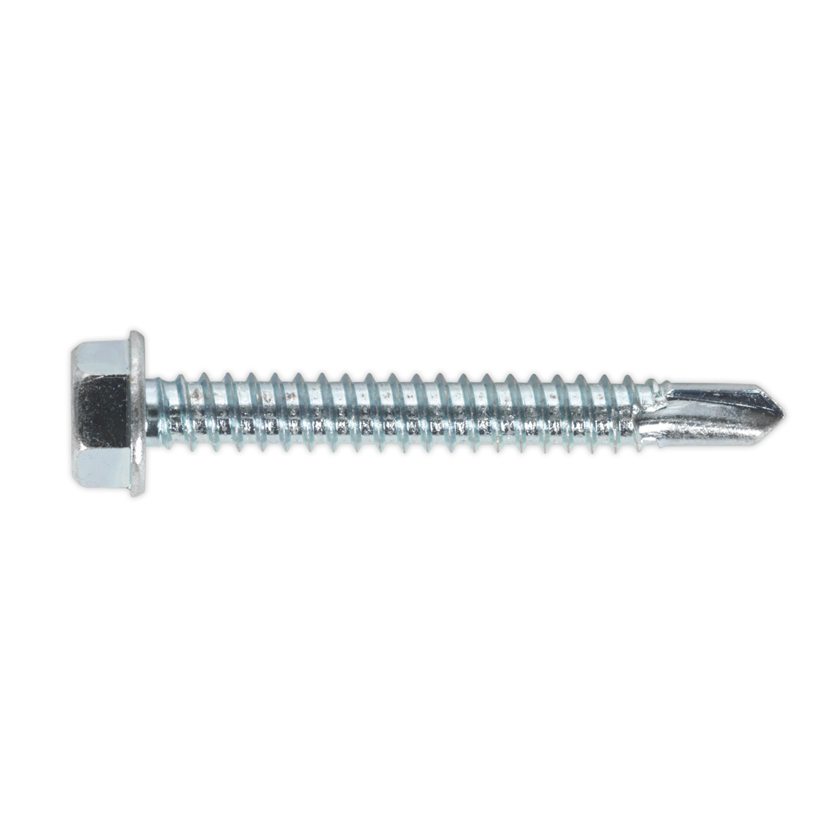 Sealey SDHX6350 Self Drilling Screw 6.3 x 50mm Hex Head Zinc Pack of 100