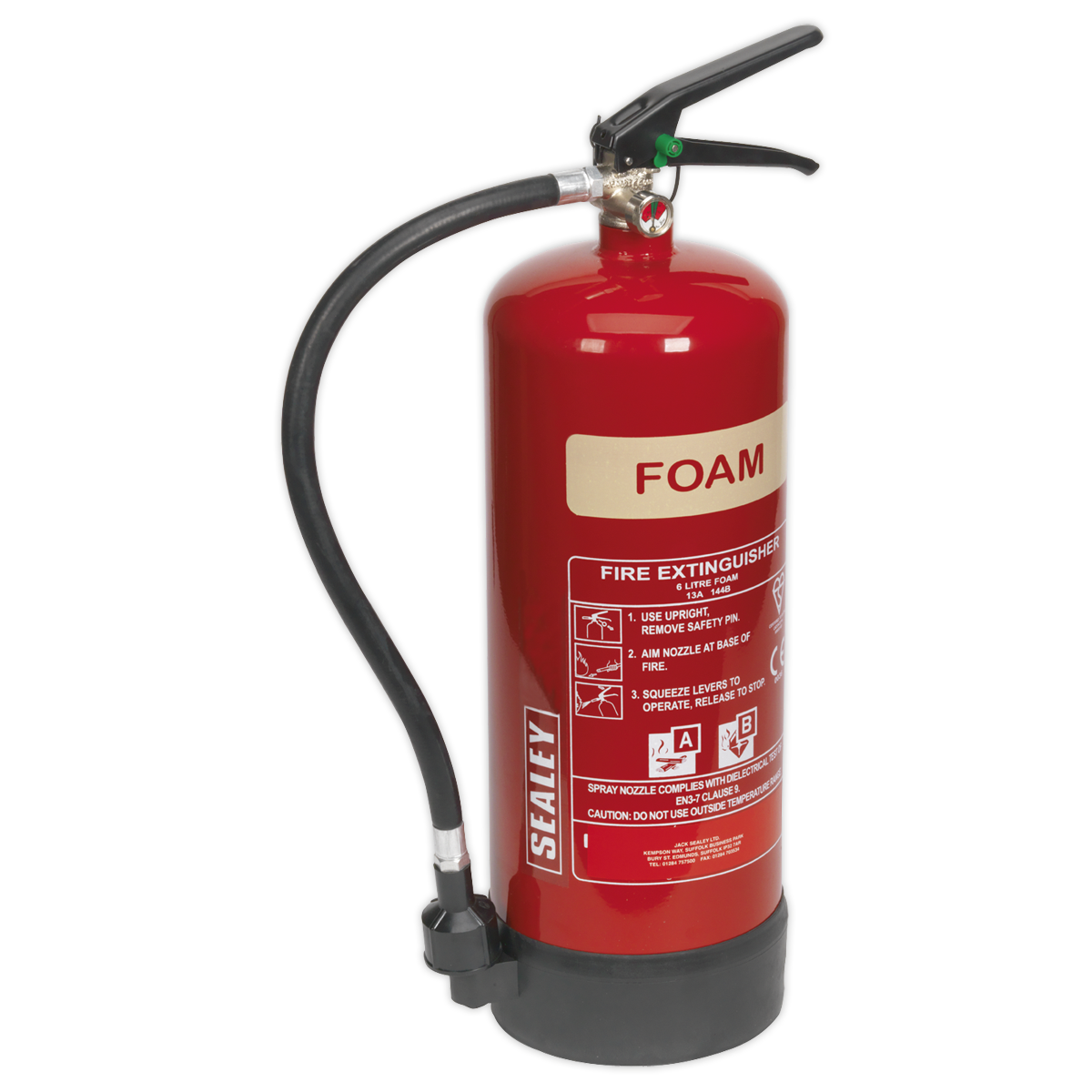 Sealey SFE06 Fire Extinguisher 6L Foam