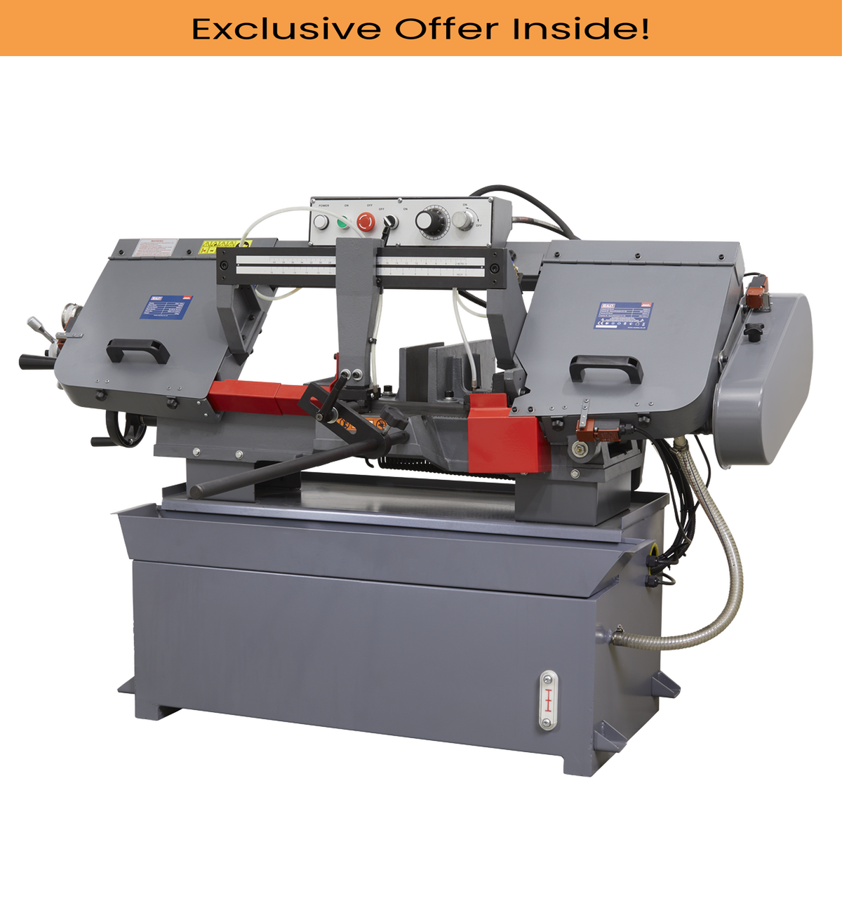 Sealey SM353CE Bandsaw 400mm Horizontal Hydraulic Arm