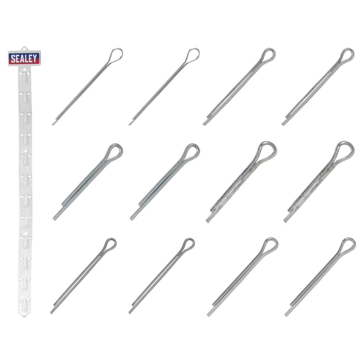 Sealey SPSET Clip Strip Deal - Split Pins Assortment (6 Sizes, Pack of 100 Each)