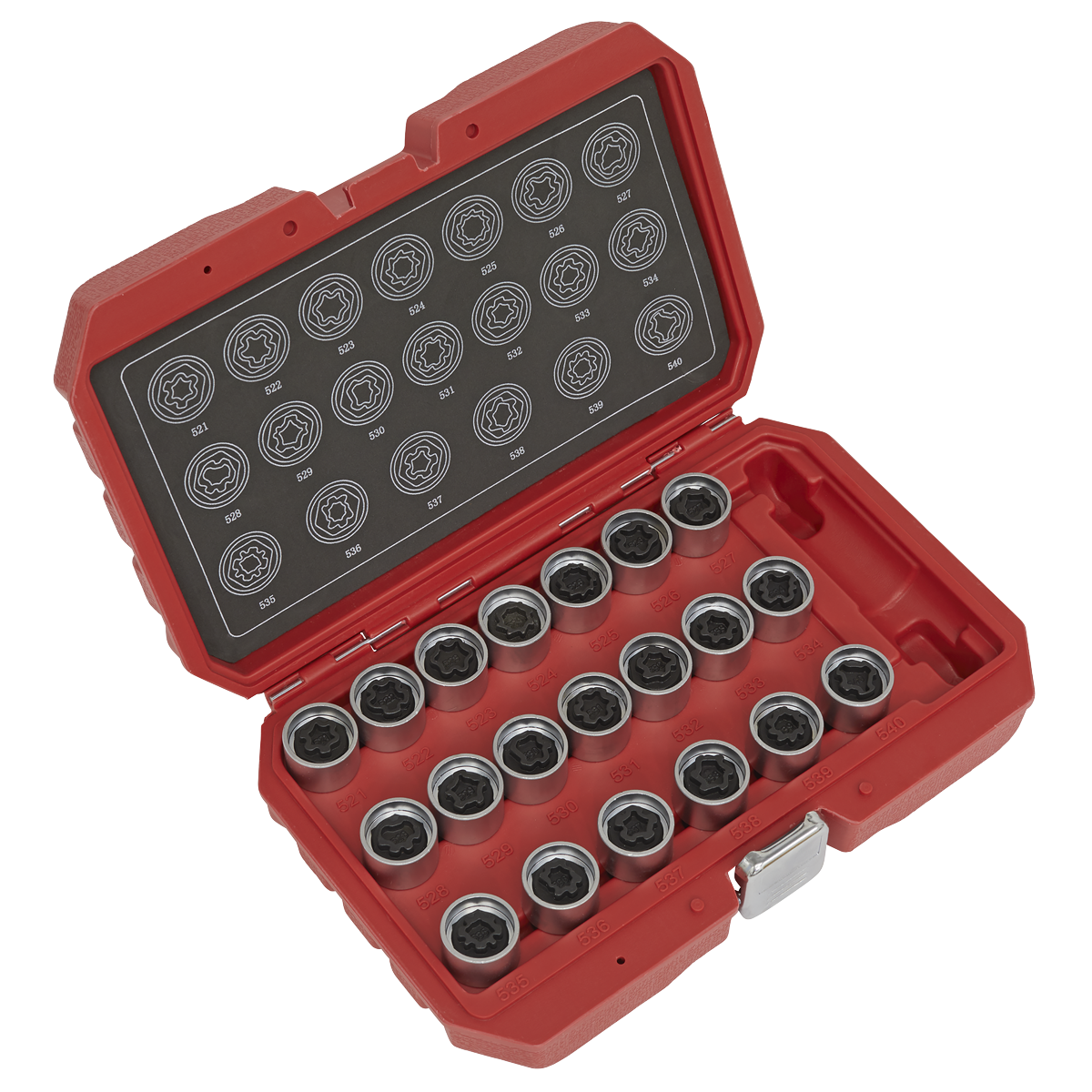 Sealey SX219 Locking Wheel Nut Key Set 20pc - VAG