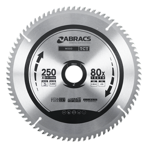 Abracs TCT Blade 210mm x 30mm x 60T - Wood - Pack of 1, TCT21060