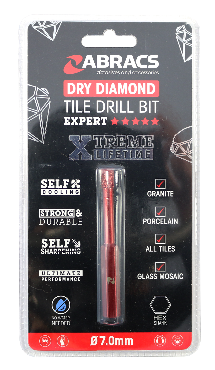 Abracs Diamond Tile Drill Bit - 7mm, TDB07