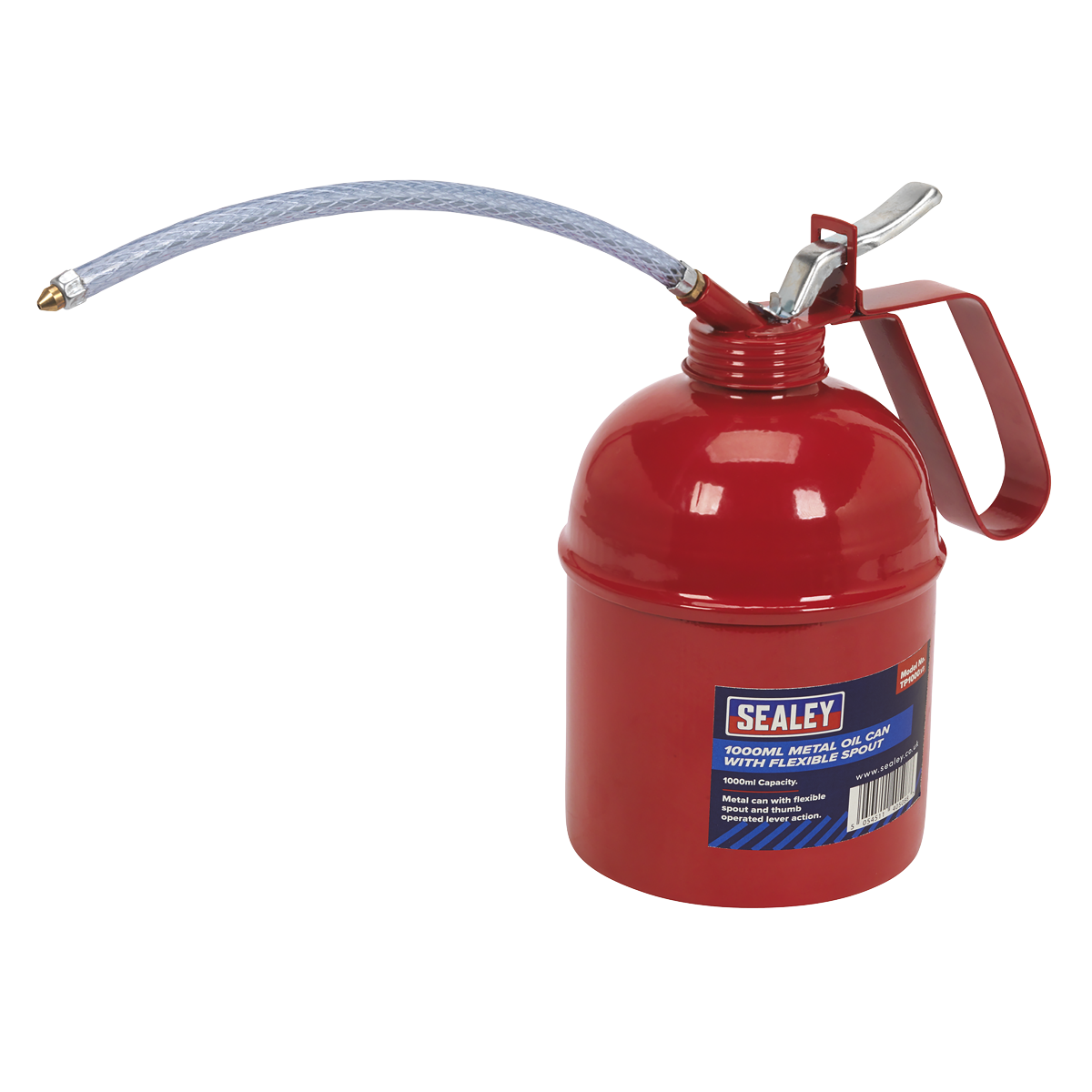 Sealey TP1000 Metal Oil Can Flexible Spout 1000ml