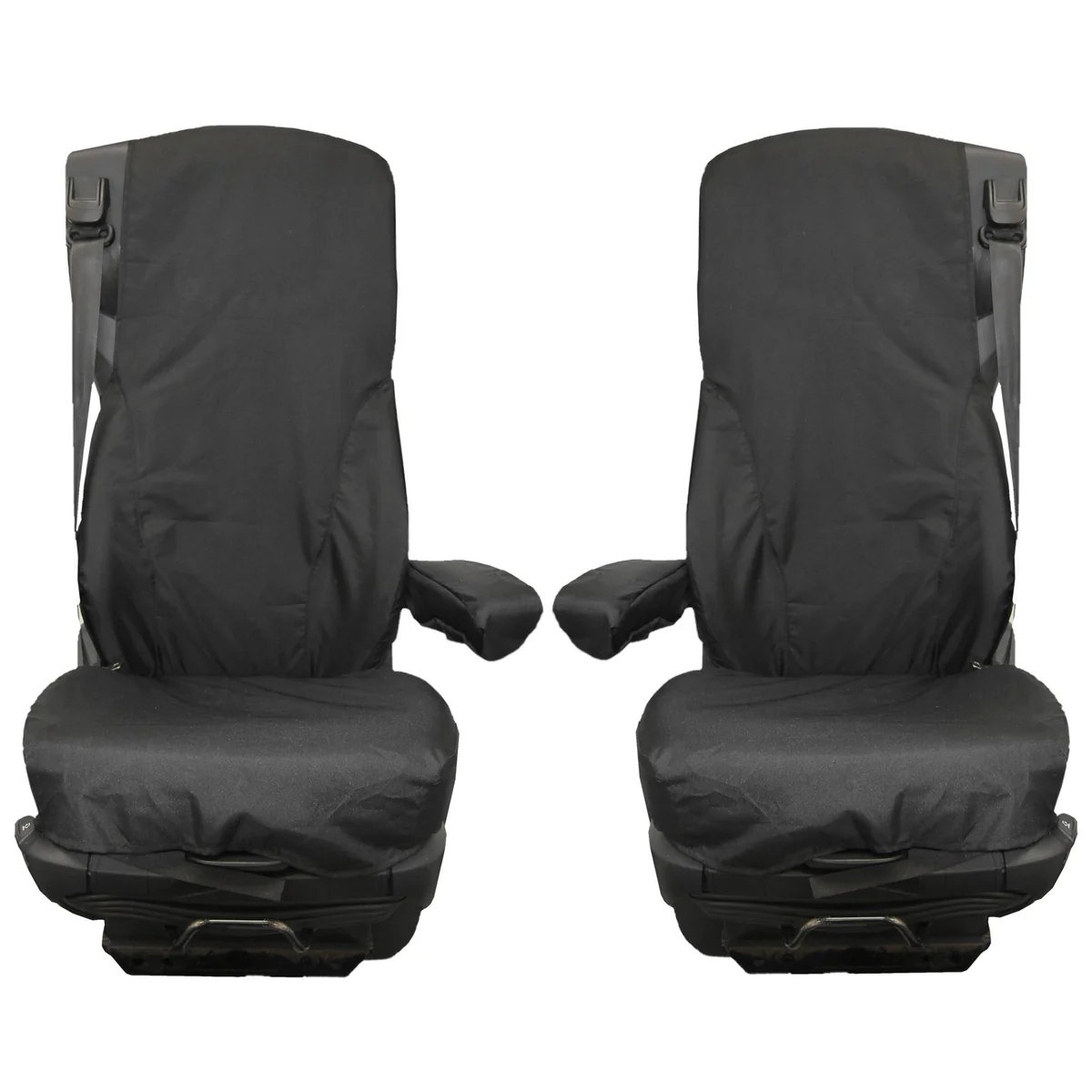 DAF CF XF 2013+ Driver & Passenger Seat Cover Set, Black - TR4911+TR4928 - Town & Country