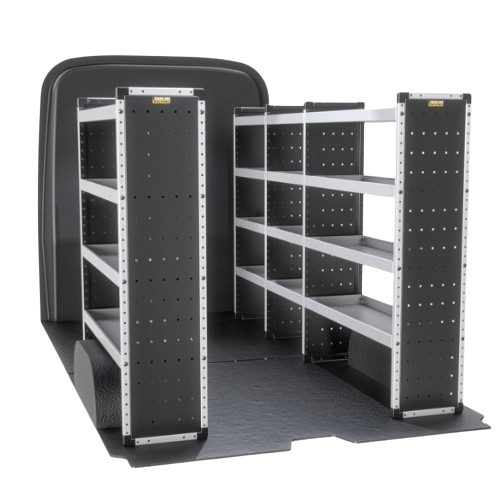 Trade Van Racking - Mercedes Sprinter 2018 Onwards, Wheelbase Length L2, Roof Height H2, Bronze Package, Full Kit, Van-Guard - TVR-B-014-Mercedes-Sprinter-L2-H2