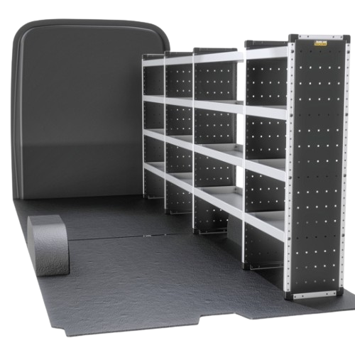 Trade Van Racking - Mercedes Sprinter 2018 Onwards, Wheelbase Length L3, Roof Height H2, Bronze Package, Driver's Side, Van-Guard - TVR-B-015-OS-Mercedes-Sprinter-L3-H2