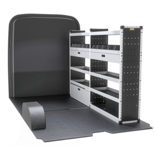 Trade Van Racking - Fiat Ducato 2006 Onwards, Wheelbase Length L2, Roof Height H2, Gold Package, Driver's Side, Van-Guard - TVR-G-006-OS-Fiat-Ducato-L2-H2