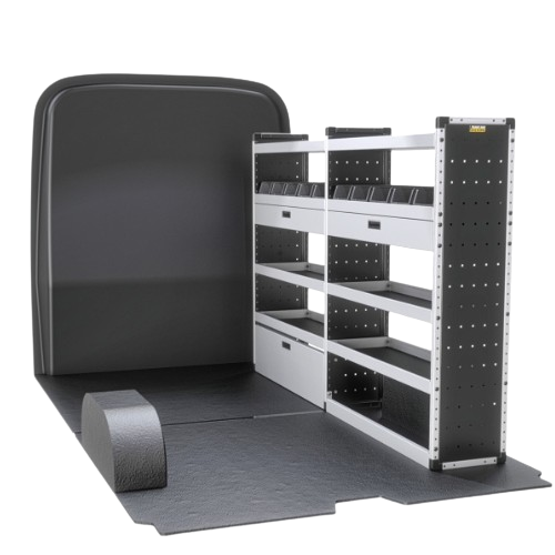 Trade Van Racking - Citroen Relay 2006 Onwards, Wheelbase Length L2, Roof Height H2, Gold Package, Driver's Side, Van-Guard - TVR-G-006-OS-Citroen-Relay-L2-H2
