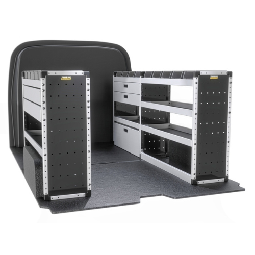 Trade Van Racking - Renault Trafic 2014 Onwards, Wheelbase Length L2, Roof Height H1, Gold Package, Full Kit, Van-Guard - TVR-G-009-Renault-Trafic-L2-H1