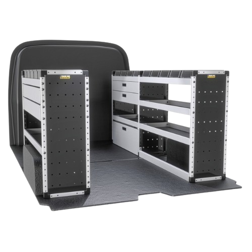 Trade Van Racking - Ford Transit Custom 2013-2023, Wheelbase Length L2, Roof Height H1, Gold Package, Full Kit, Van- TVR-G-009-Ford-Transit-Custom-L2-H1