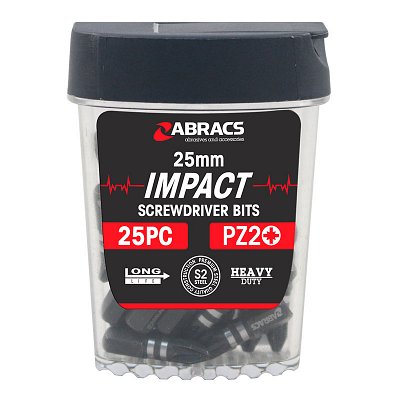 Abracs 100mm Impact Screwdriver Bit - TX25 2 Pieces, TX251002