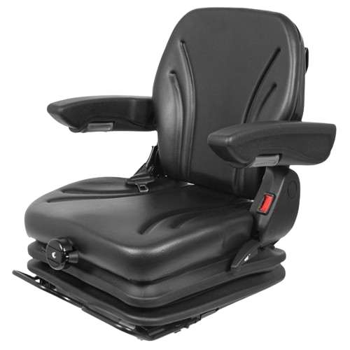 United Seats - US MGV35 - Forklift Mechanical Suspension Seat, 460mm, Foldable Backrest, PVC Trim