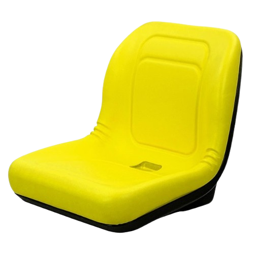 United Seats - Mi600 - Yellow - Waterproof Static Pan Seat, 480mm Wide, One-Piece Draining Foam, PVC Cover