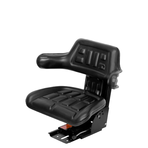 United Seats - US W700 - Black - Rear Pedestal Mechanical Suspension Seat, 485mm wide, Heavy Duty PVC