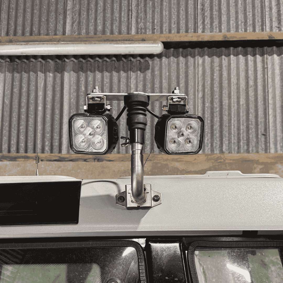 100W Twin Square Work Light DIN Pole Mount – UTV268K