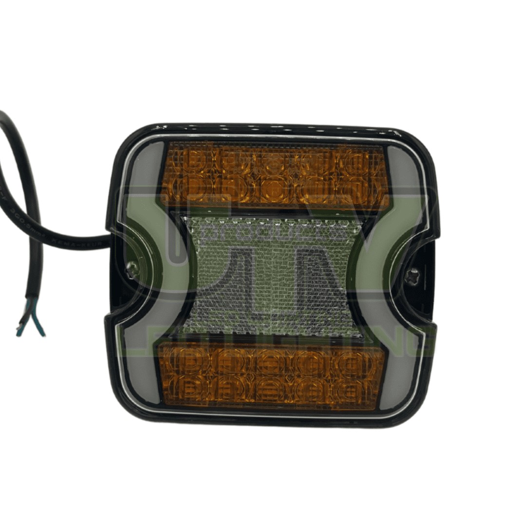 Square LED Front Side Light Kit Dynamic Indicator Pair - UTV Products, UTV402-3