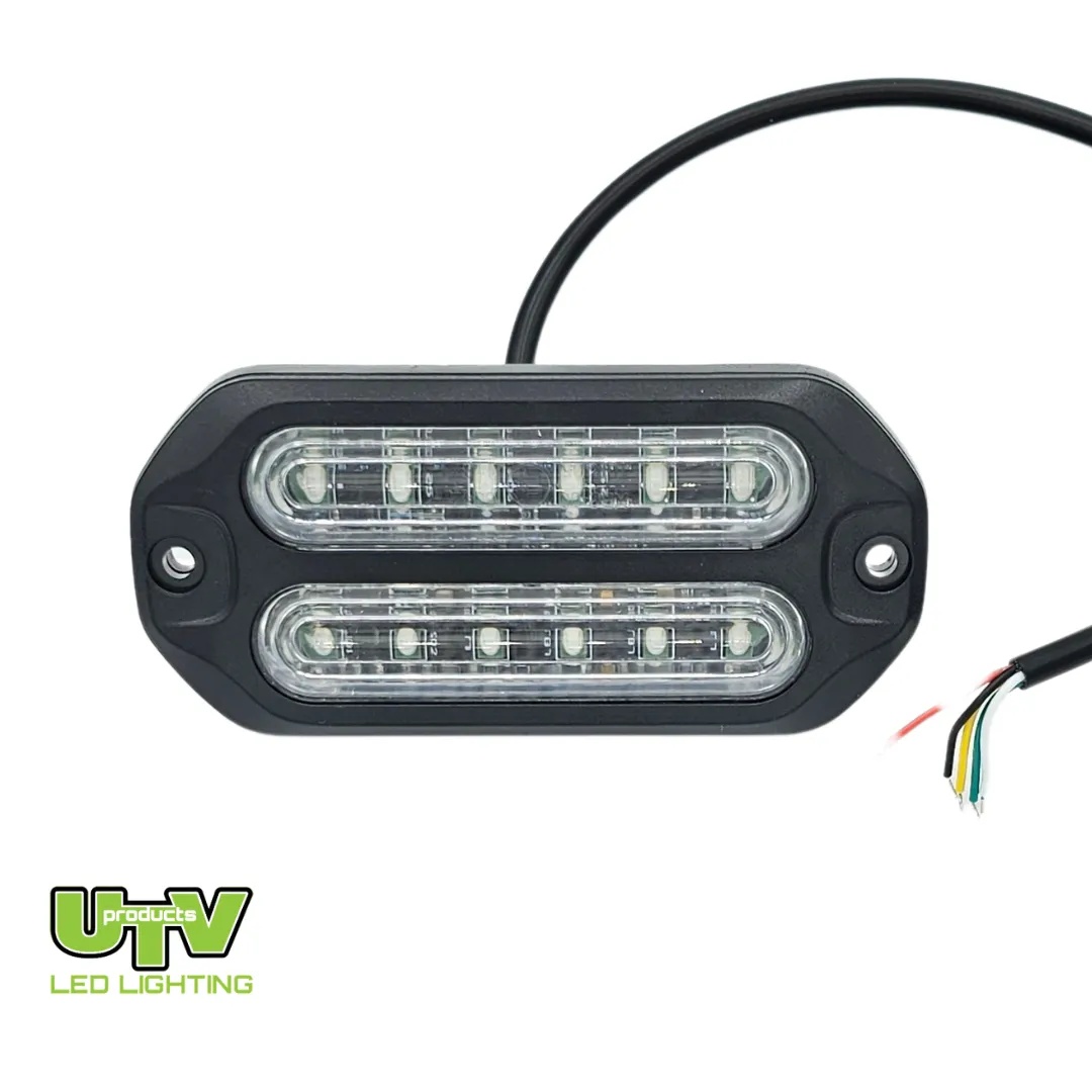 12 LED Double Row Slimline Strobe Blue - UTV Products, UTV618
