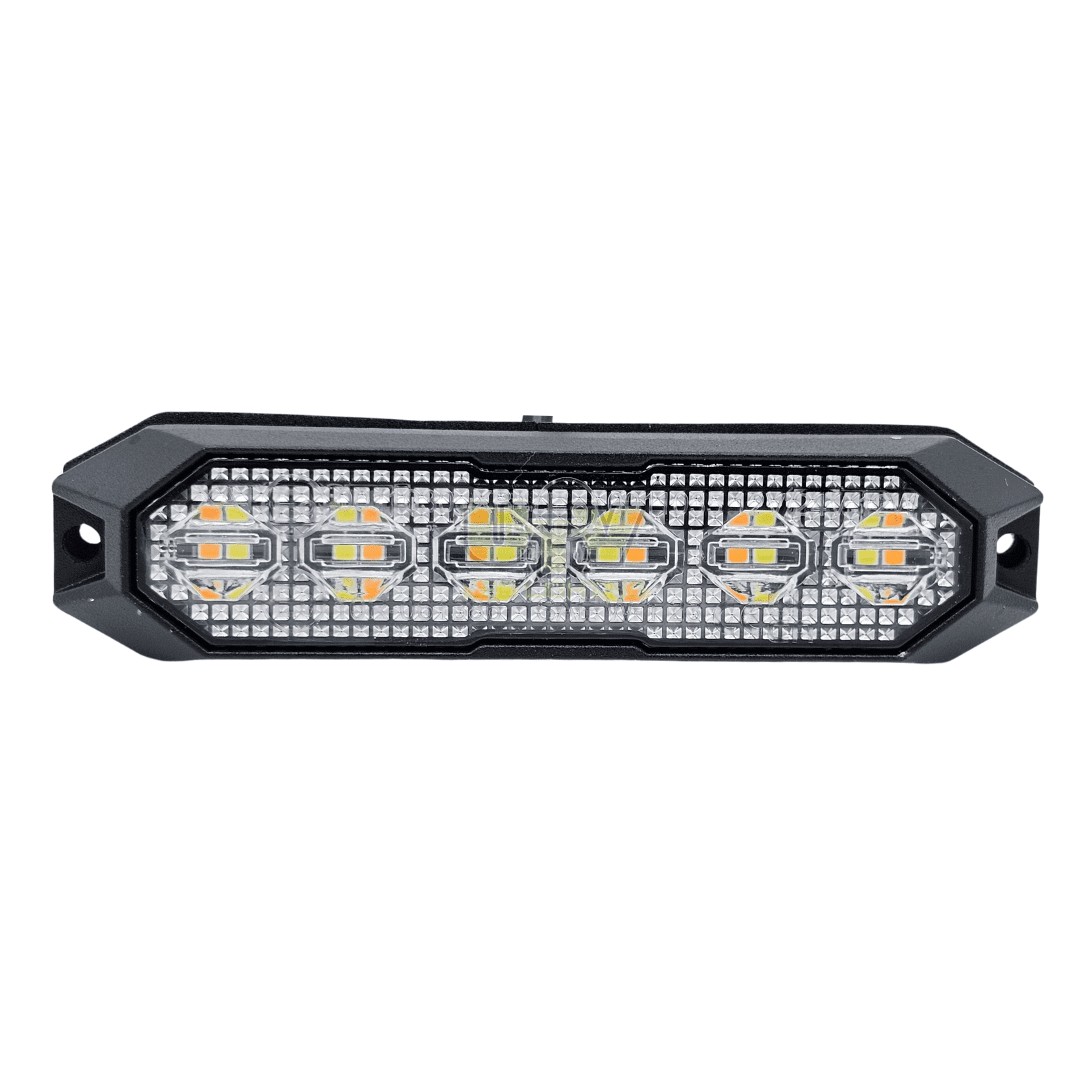 6 LED Surface Mount Strobe Amber White - UTV Products, UTV671