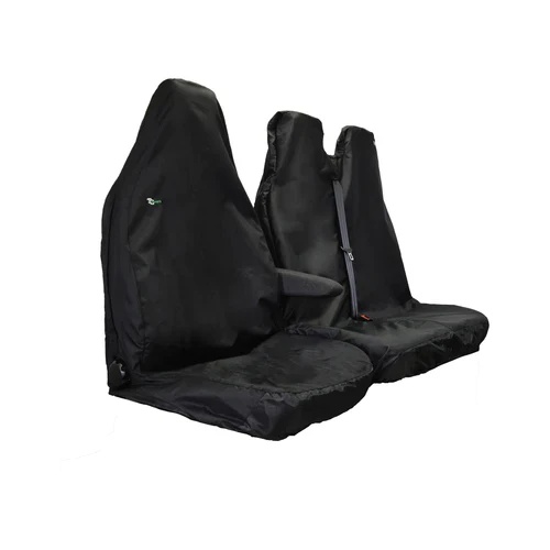 Seat Cover Set For Van, Front & Double Passenger Seat, Large Size, Black, Town & Country - VSBLK+3DSFBLK