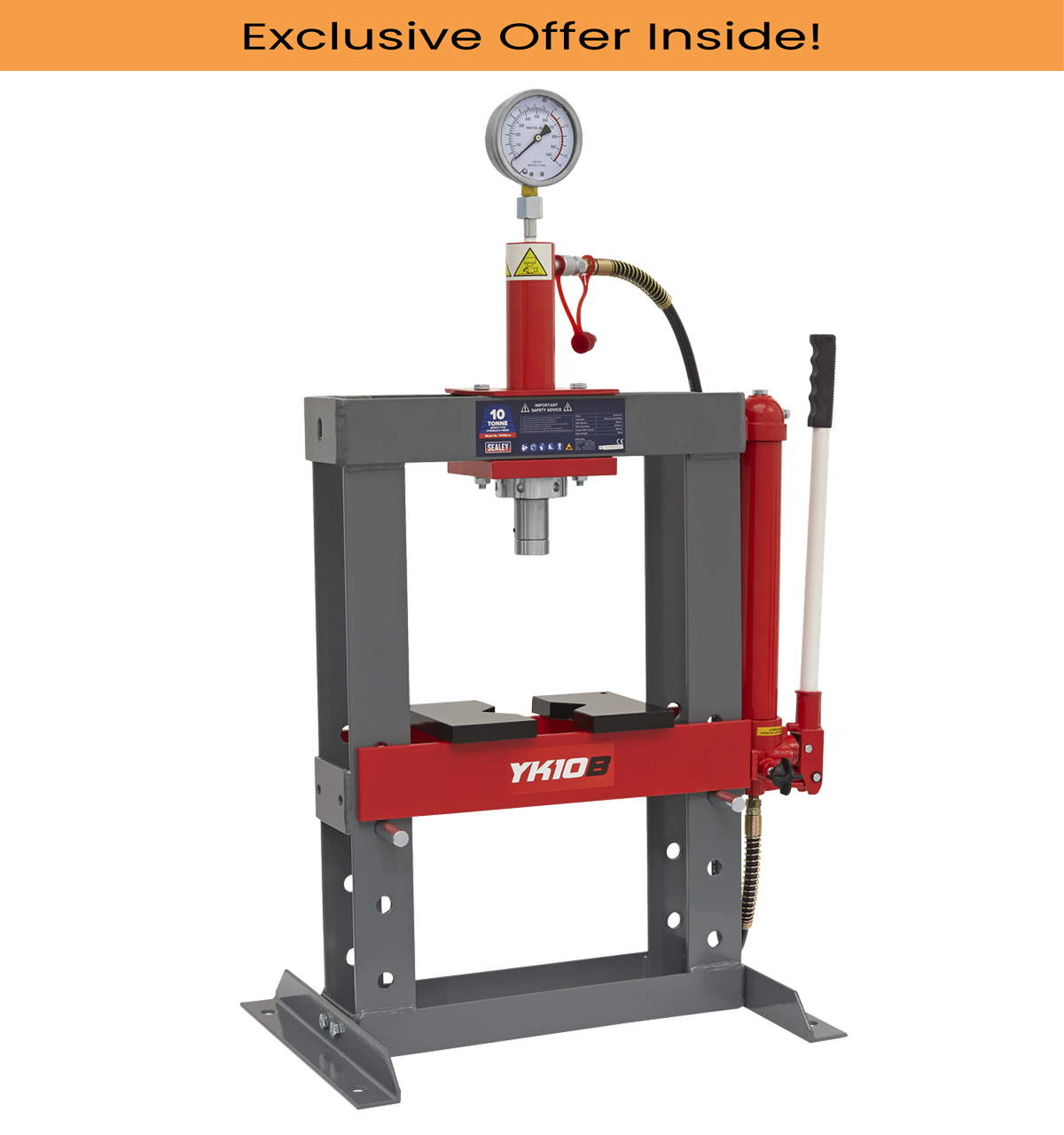 Sealey YK10B Hydraulic Press 10 Tonne Bench Press