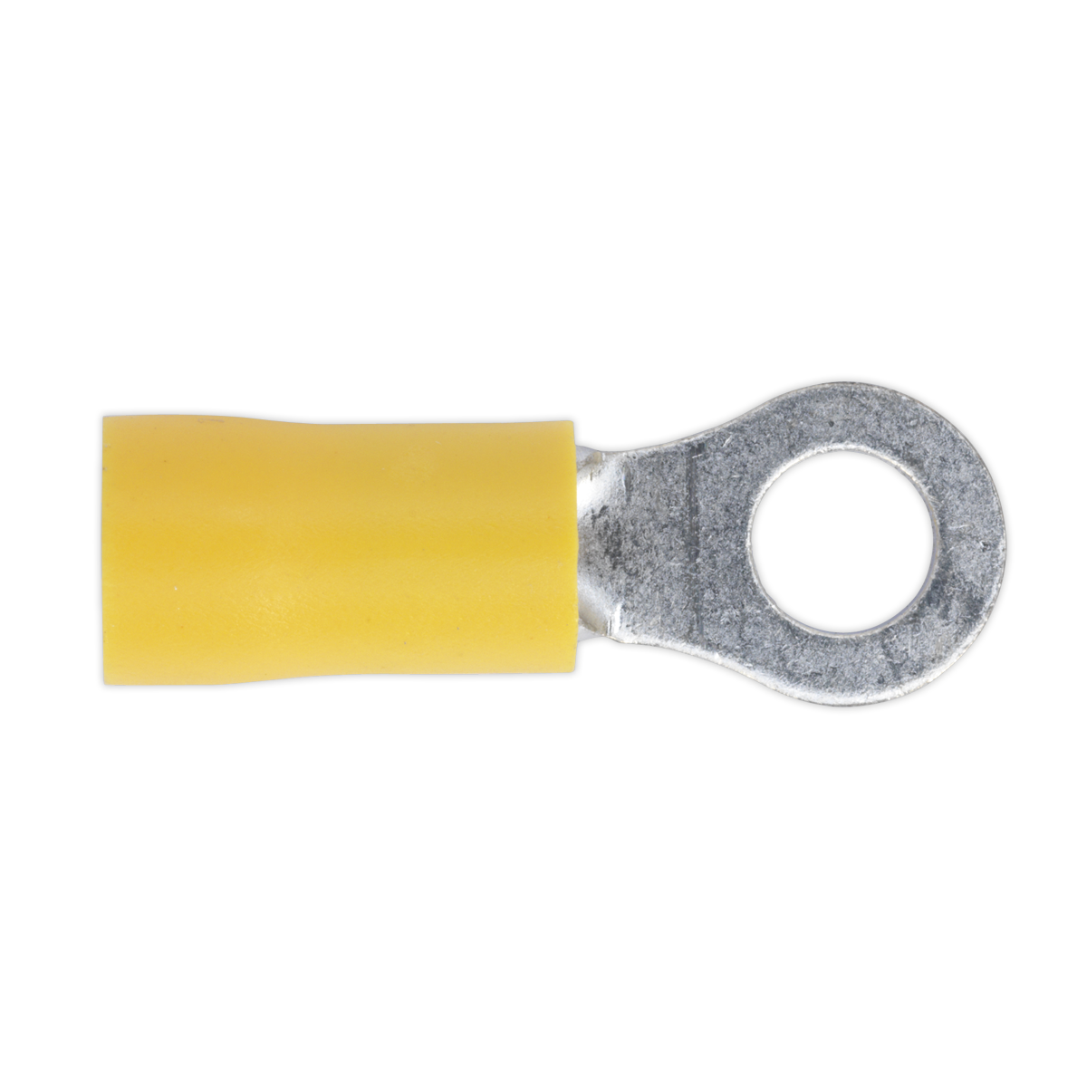 Sealey YT18 Easy-Entry Ring Terminal Ø5.3mm (2BA) Yellow Pack of 100