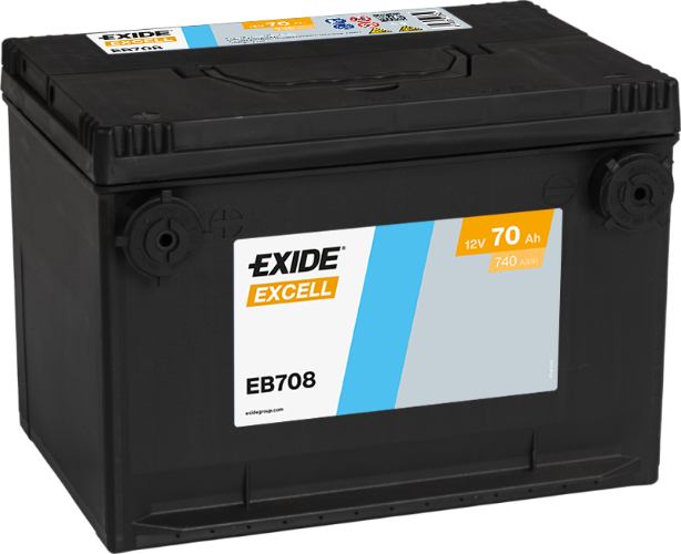 Exide EB708 031SE Excell Car Battery (EX22) -12V 70Ah, 4 Years Warranty