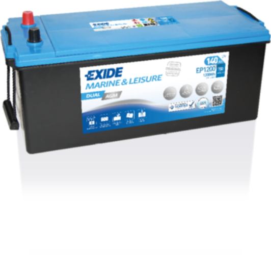 EXIDE - EP1200 - DUAL AGM - Superior Battery -12V 140Ah