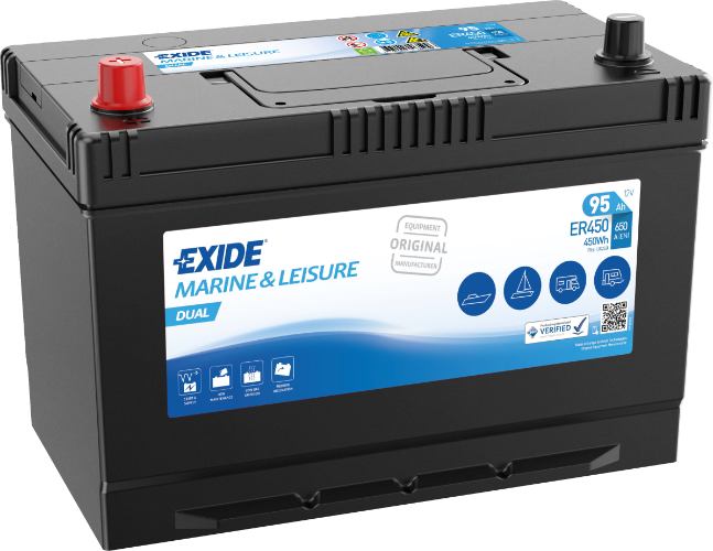 EXIDE - ER450 - DUAL - Better Battery -12V 95Ah
