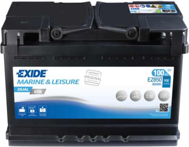 EXIDE - EZ850 - Dual - EFB Superior Battery -12V 100Ah