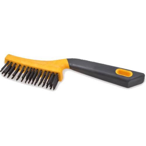 Hand Scratch Brush – 110/270mm, 4 Row, Stainless Steel Wire 0.35mm, Plastic Body, Osborn, 0001432614