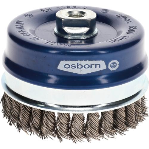 Cup Brush - 120mm Dia, Knotted Steel Wire 0.80mm, M14 Thread, Osborn, 0002608185