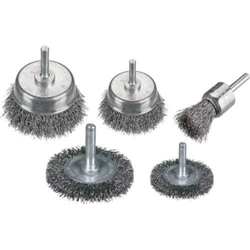 DIY Brush Set - 5pcs Assortment, Steel Wire Ø0.30mm, D25–D75 Brushes, Osborn - 1418600005