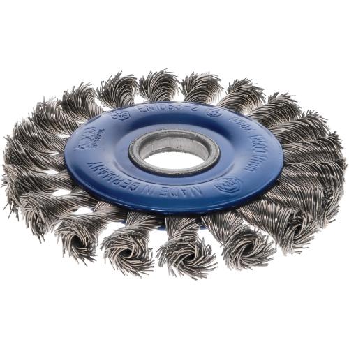 Wheel Brush - Ø115x12mm, Bore 22.2mm, Knotted Steel Wire 0.50mm, Single Pack, Osborn PRO - 0002631151