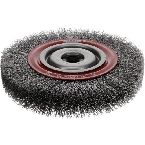 Wheel Brush - Ø200x30mm, Bore 31.75mm + Adapter, Crimped Steel Wire 0.30mm, Single Pack, Osborn - 9902566162
