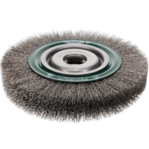 Wheel Brush - Ø200x30mm, Bore 31.75mm + Adapter, Crimped Stainless Steel Wire 0.30mm, Single Pack, Osborn - 9902566362