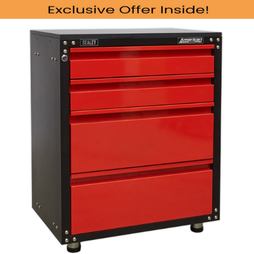 Sealey APMS84 Modular 4 Drawer Cabinet with Worktop 665mm