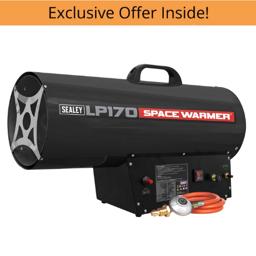 Sealey LP170 Space Warmer® Propane Heater 102,000-170,000Btu/hr (30-50kW)