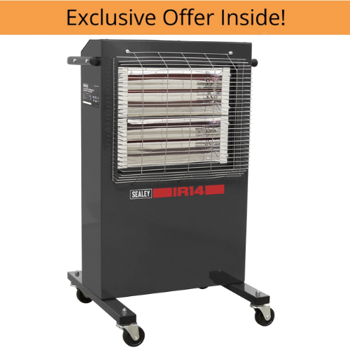 Sealey IR14 Infrared Cabinet Heater 1.4/2.8kW 230V
