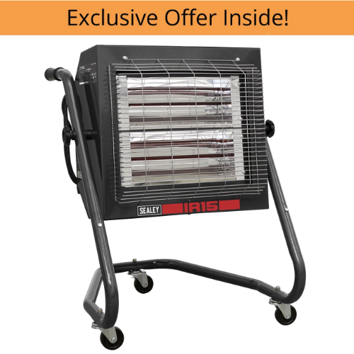 Sealey IR15 Infrared Halogen Heater 1.4/2.8kW 230V