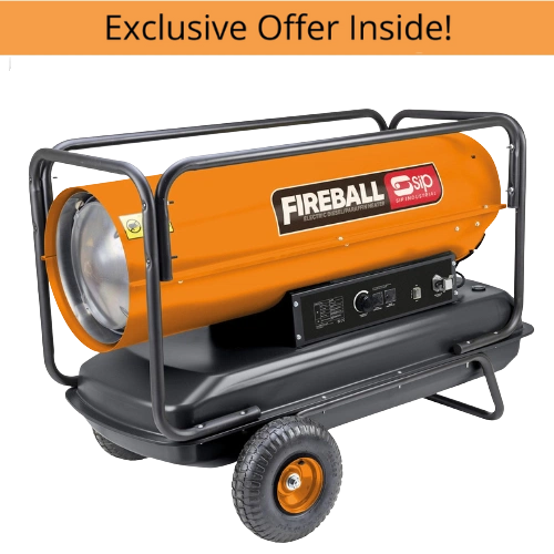 SIP 09598 FIREBALL XD350 Diesel/Paraffin Space Heater