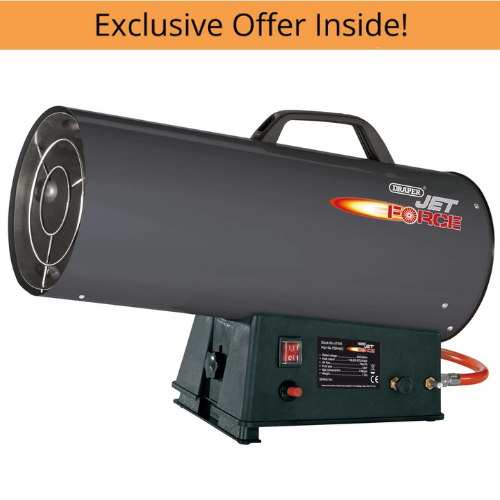 Draper 47105  Jet Force Propane Space Heater, 136,000 BTU/40 kW