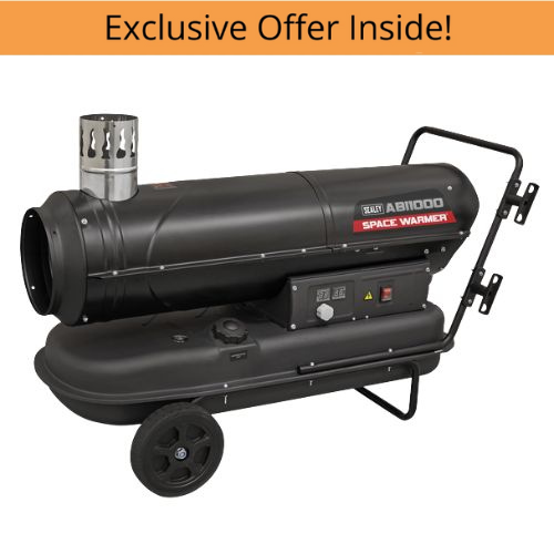 Space Warmer® Indirect Kerosene/Diesel Heater with Wheels 102,000Btu/hr