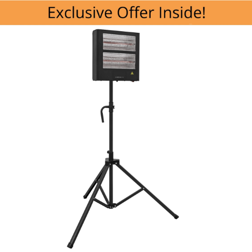 Sealey IR28CT Infrared Quartz Heater with Tripod Stand 230V 1.4/2.8kW