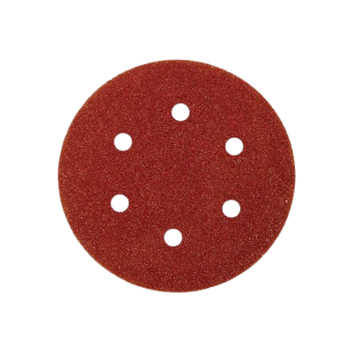Abracs Hook & Loop Sanding Discs, 150mm x 80g - 6 HOLES - Pack of 5, ABHL8150080