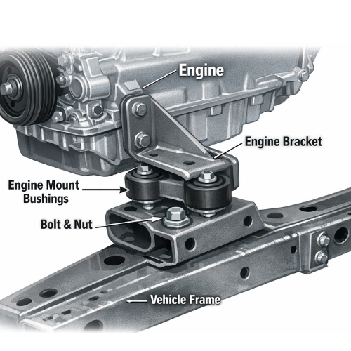 Inner Outer Sleeve Bush For Engine Bracket to Frame - Off-Highway Equipment and Agricultural Machinery