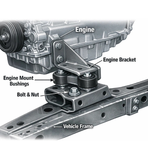 Inner Outer Sleeve Bush For Engine Bracket to Frame - Farming and Construction Machinery