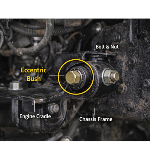 Eccentric Bush for Engine Cradle Mounting - Farming and Construction Machinery