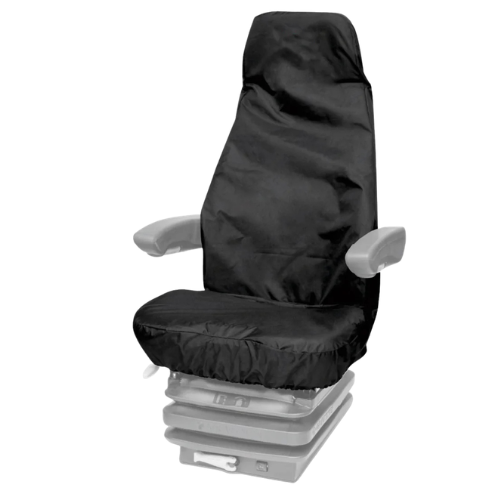 Seat Cover For Fendt Tractor With High Back & Headrest, Universal, Black, Town & Country - T10BLK